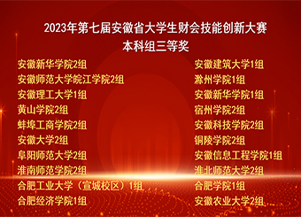 我校学子在2023年安徽省大学生财会技能创新大赛中取得佳绩